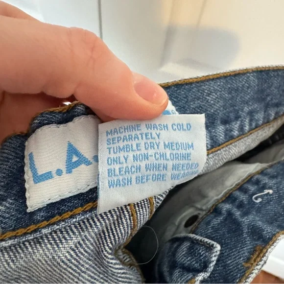 Vintage LA BLUES denim mom jeans Sz 6 - Picture 6 of 8